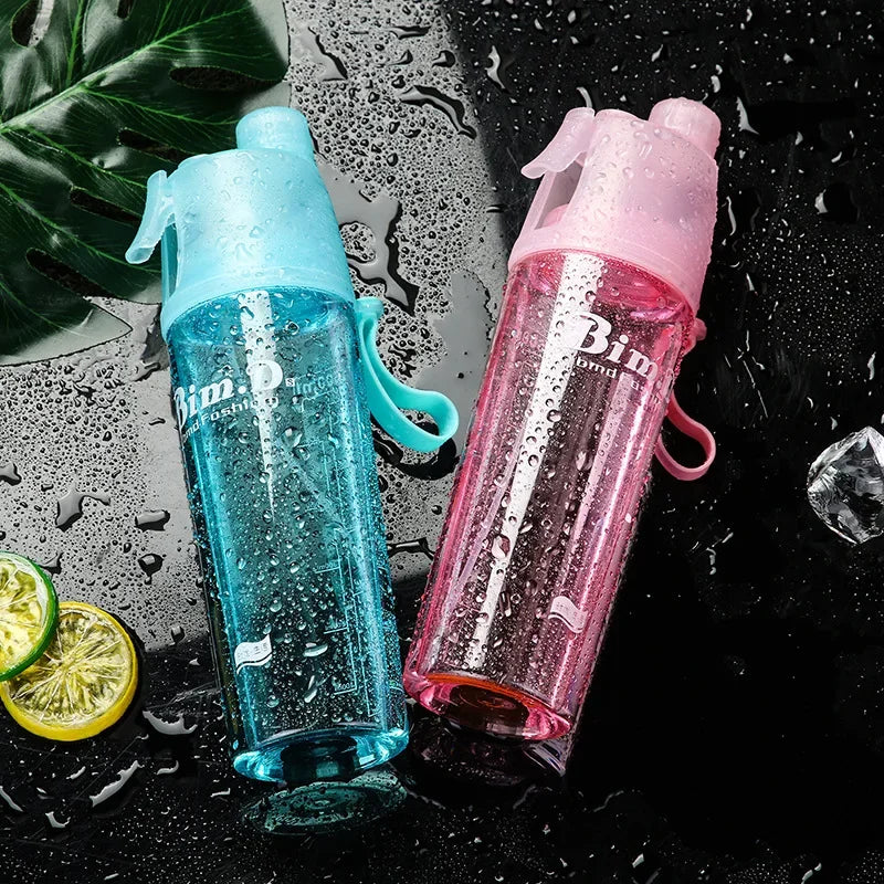 1/2/4PCS Creative Spray Portable Water Bottle Mist Atomizing Bottle for Outdoor Sports Gym Fitness Reusable Leak Proof Drinking Oasis Select