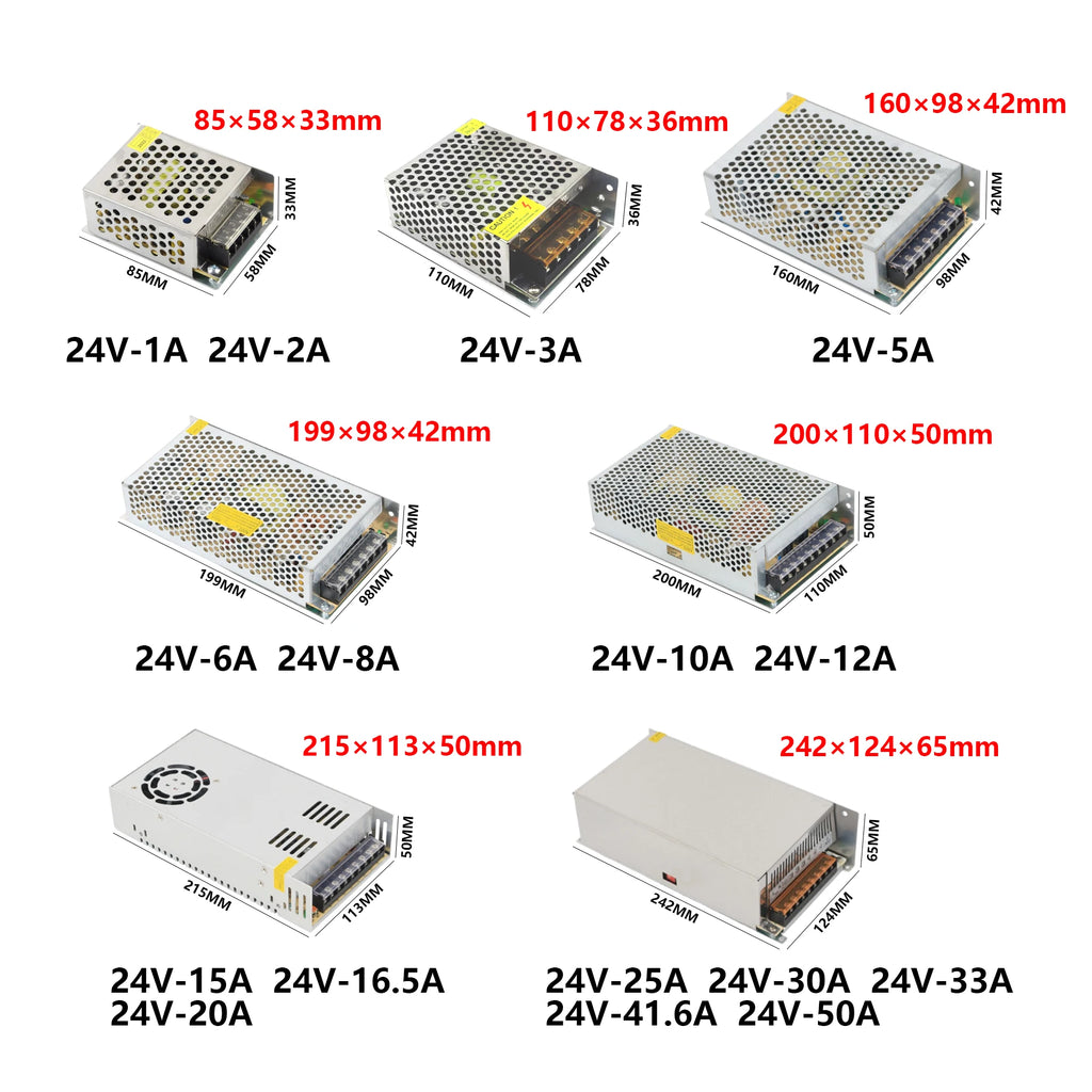 DC Switching Power Supply 220V 110V TO 12V 5V 24V Power Supply 5A 6A 8A 10A 12A 15A 20A 25A 30A Transformer For LED Strip Oasis Select