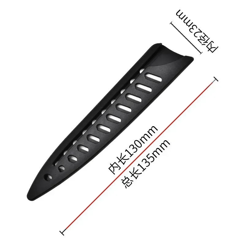 Kitchen Knife Sheath Black Plastic Knife Covers Knife Blade Protector Cover Edge Guards Case Kitchen Accessories 3.5-8 Inches Oasis Select 5WY