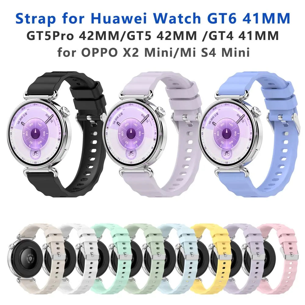18mm Silicone Watch Strap for Huawei GT6 GT5 GT4 OPPO X2 Mini Silicone Watch Strap Oasis Select