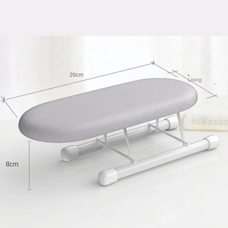 Portable Mini Ironing Board Rack for Clothes, Sleeves and Shirts - Small Size, Easy to Store and Carry Oasis Select Light Gray