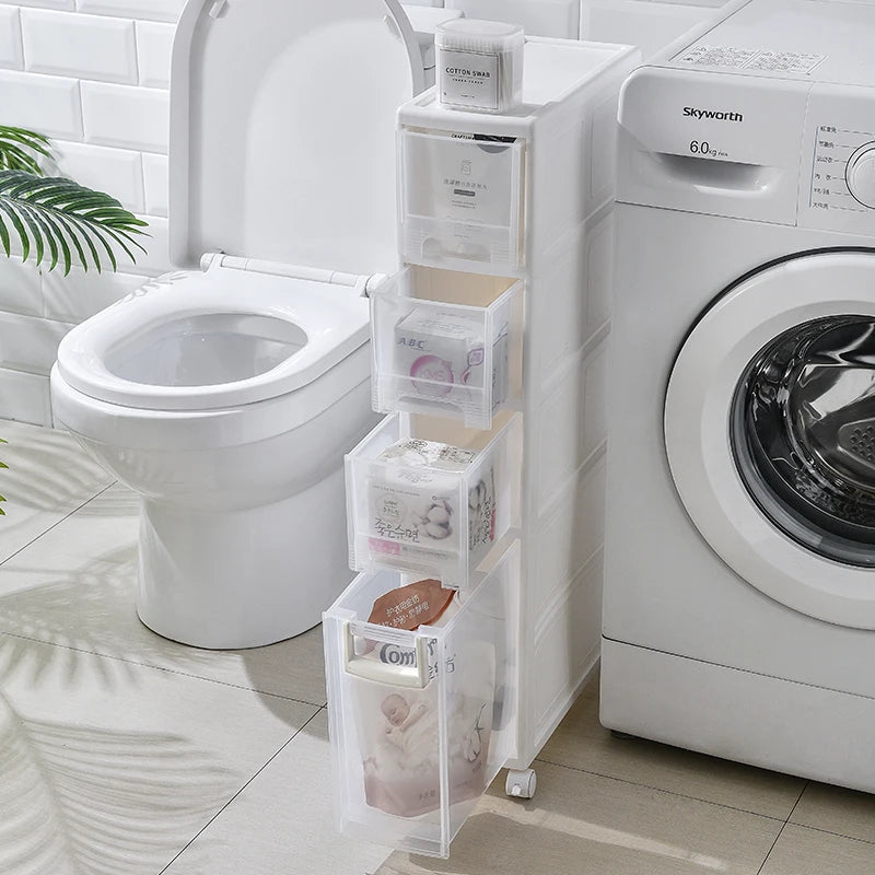 Kitchen gap storage cabinet, multi-level drawer-style storage cabinet for bathroom, gap cabinet, corner cabinet Oasis Select