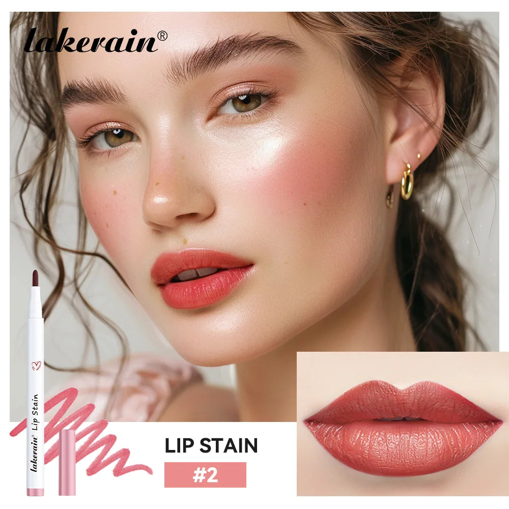 6Colors Lip Stain Pencil Liquid Lip Liner Waterproof Plumping Lip Tint Natural Matte Nude Brown Long Lasting Beauty Makeup Pen Oasis Select