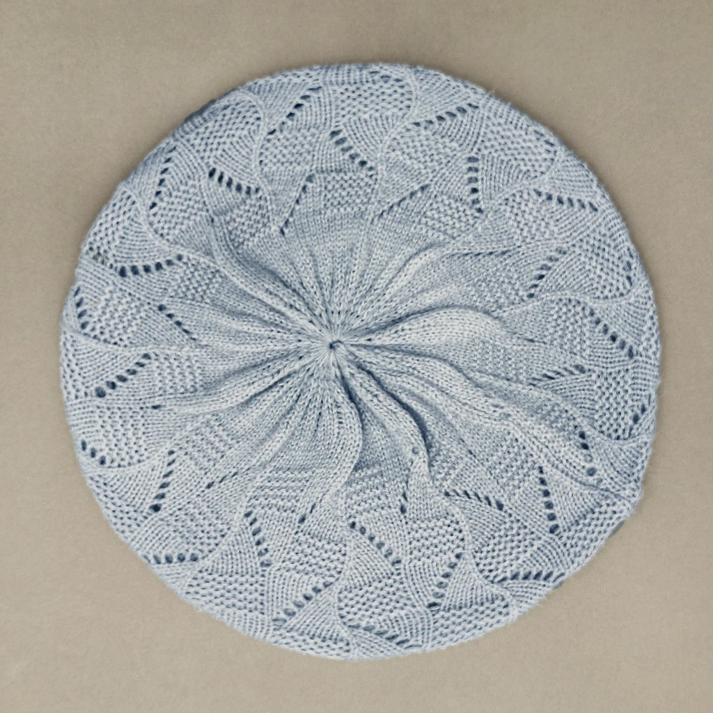Mesh breathable beret, lightweight and soft artist hat, fresh and artistic bud hat Oasis Select GRAY