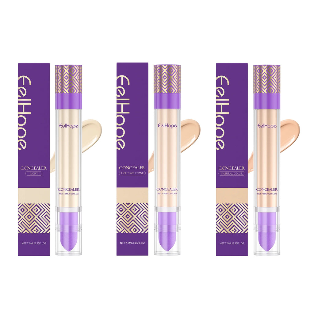Eelhope Moisturizing Concealer Dark Circle Cover Lightweight Breathable Long Lasting Natural Finish Blemish Redness Corrector Oasis Select 3 IN 1