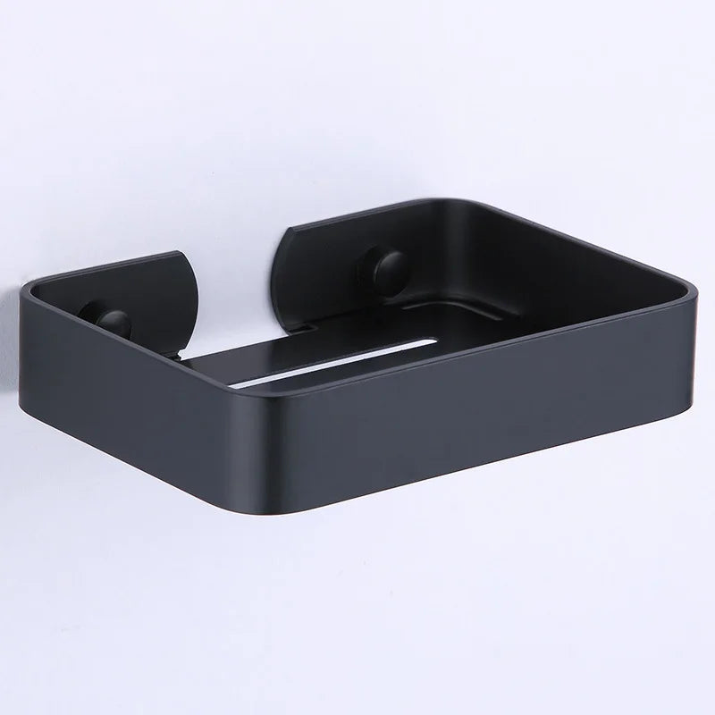 Aluminium Bathroom Shower Storage Soap Tray Mesh Rack Soap Dishes Wall Mounted Drain Soap Dish Box Home Accessories Oasis Select