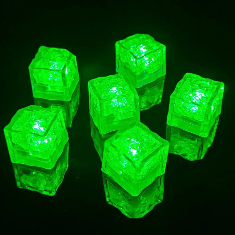 LED Glow Ice Cubes 12–48pcs | Flashing Light-Up Party Decor