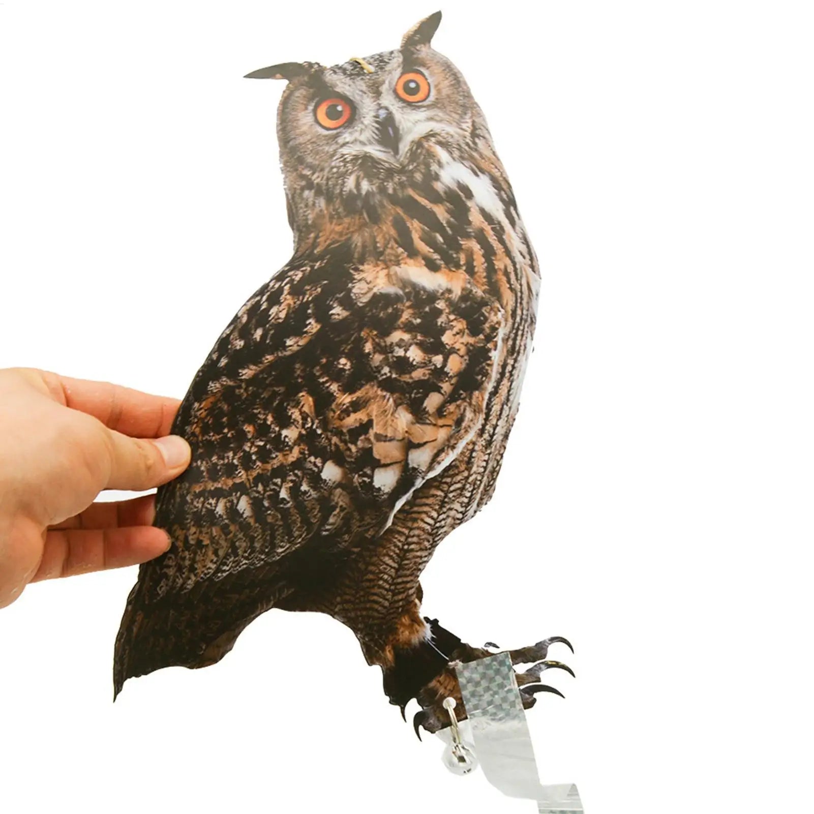 Expel Birds Pendant 2D Owl Scarecrow Pendant Garden Protector Decorative Scarer Pendant with Bell Fake Bird Scare Device Oasis Select