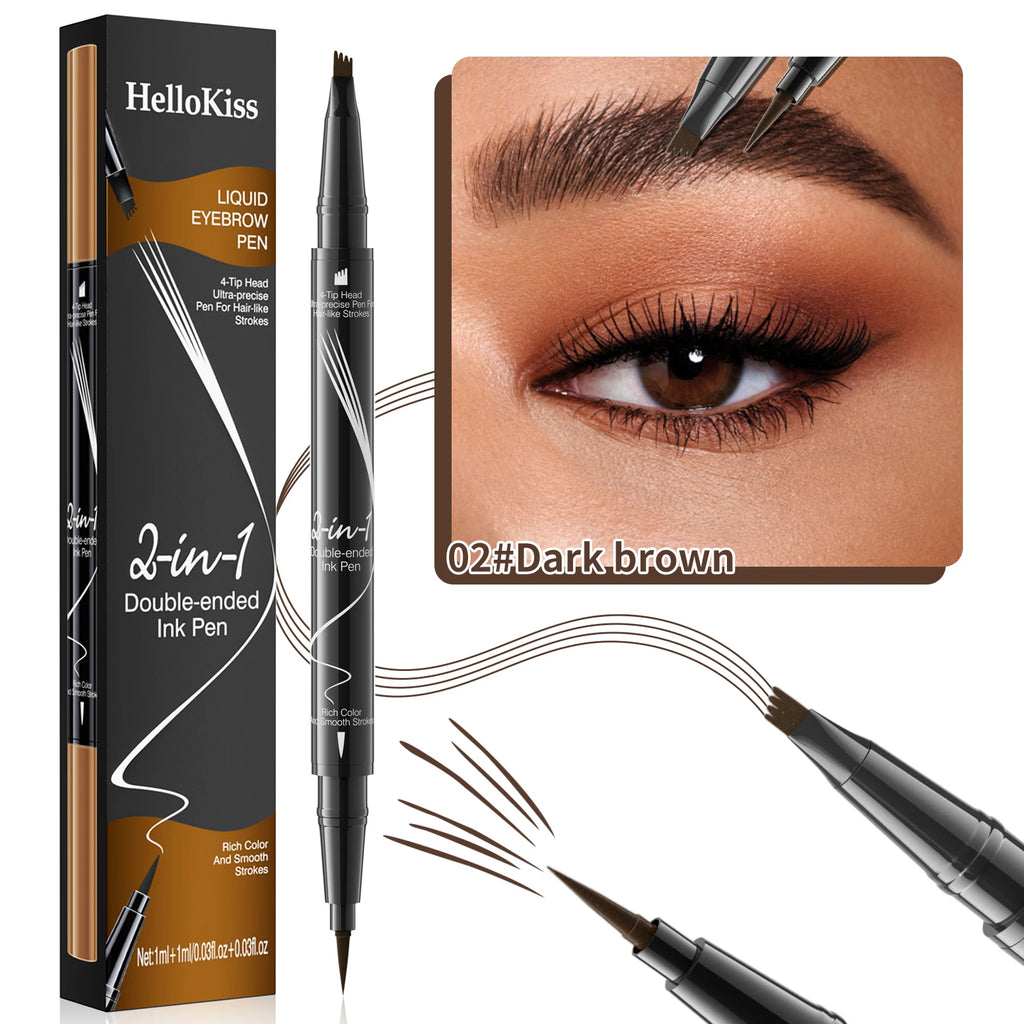 Hello Kiss 4-Point Microblading Eyebrow Pen – Waterproof