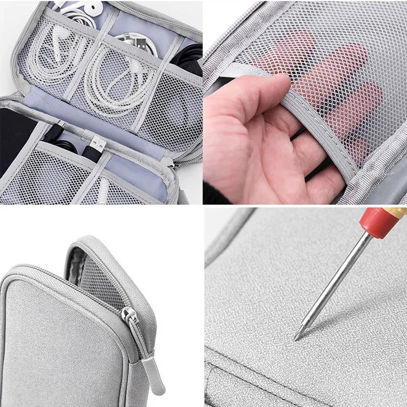Multi-layer Digital Accessory Storage Bag Dust Proof Power Supply Hard Disk Protective Cover Power Bank Data Cable Storage Bag Oasis Select
