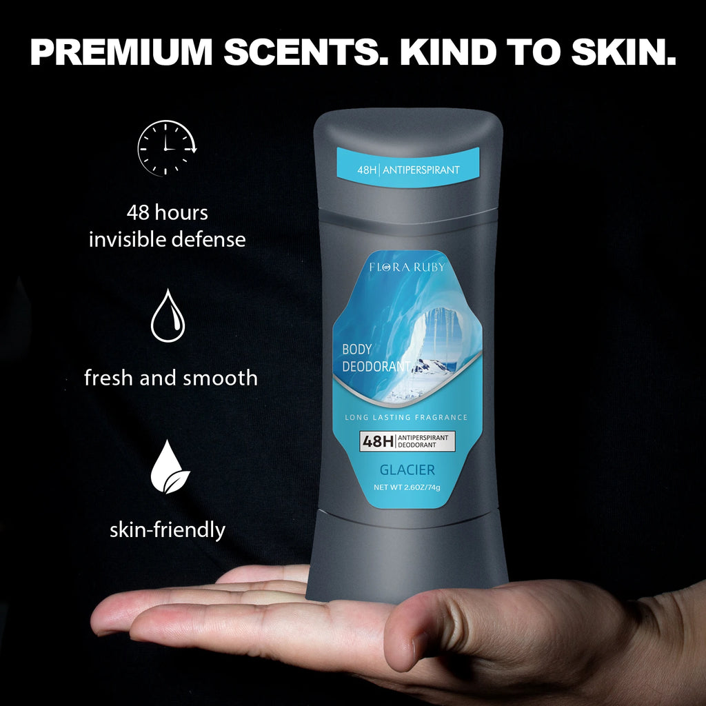 Men's Deodorizer Stick 72 Hour Odor Control Removing Odor，Armpit Antiperspirant Refreshing Aroma Whole Body Care Cream 74g Oasis Select