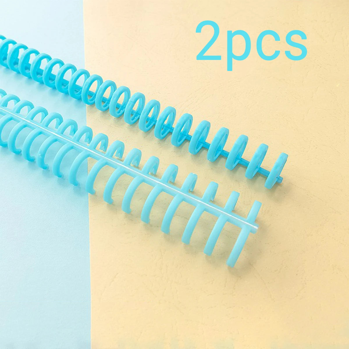 1-4pcs plastic 30-hole binder spine, can be cut, can hold up to 85 sheets of paper, DIY paper notebook album. Oasis Select 2Pcs blue