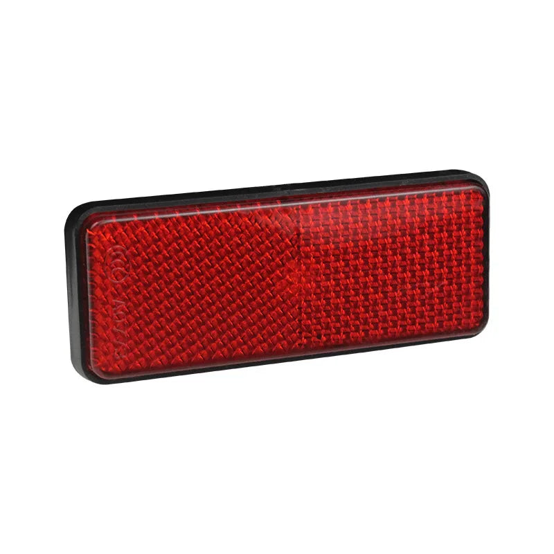 Motorcycle Reflective Plate Scooter Quad Rectangle Reflective Plate Warning Reflector for Universal Yamaha Pit Dirt Bike Oasis Select Red