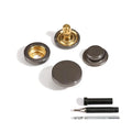 6Pcs/Set New Solid Metal Buttons Fasteners Button Easy To Use Snap Button Round Shape No Sewing Buttons Sewing Accessories Oasis Select Black