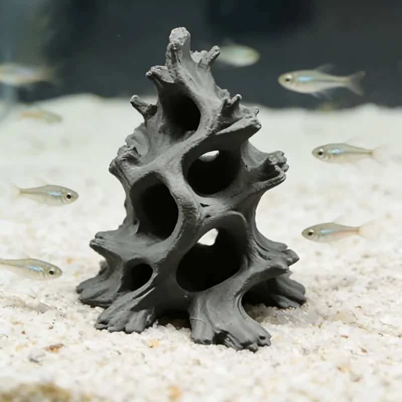 hidden Multi-Hole Driftwood Aquarium Ornaments Driftwood Fish Caves Aquarium Decor Fish Hideout for Breeding Hiding Caves Decor Oasis Select