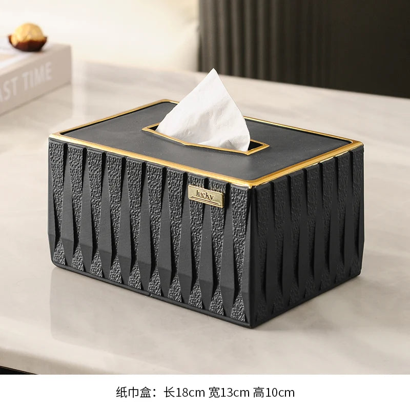 Household simple living room light luxury creative office fly ash ashtray tissue box desktop decoration storage accessories Oasis Select D