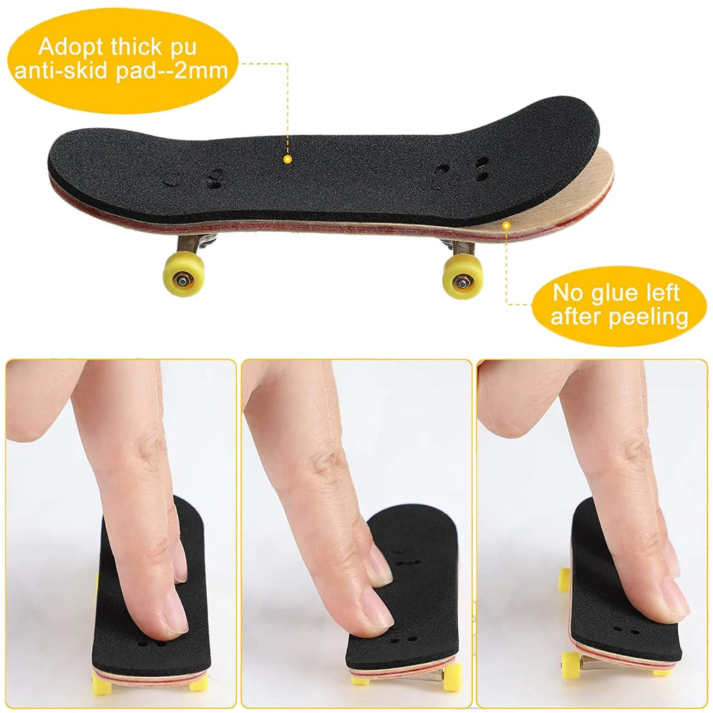 24 Pieces Fingerboard Foam Grip Tape Adhesive Foam Tape Black Non Slip Foam Grip Tape for Mini Fingerboards Oasis Select