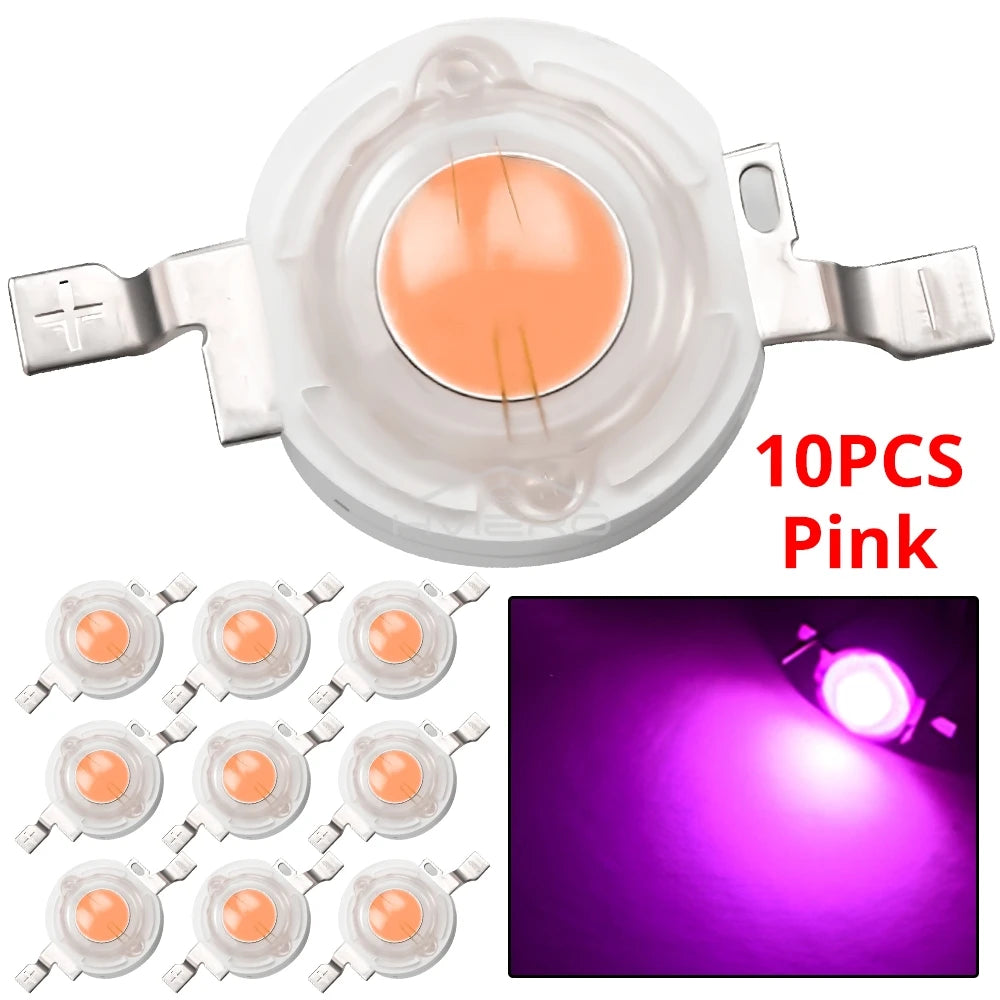 10PCS High Power LED Chip 1W 3W Multi-Color DIY Emitter Beads