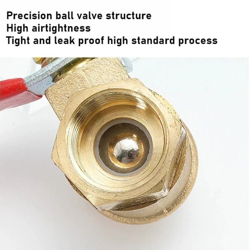 Pneumatic Copper Ball Valve Baota Red Handle Small Switch 1 3 4 Point 1/4 Vent Pipe Ball Valve Oasis Select