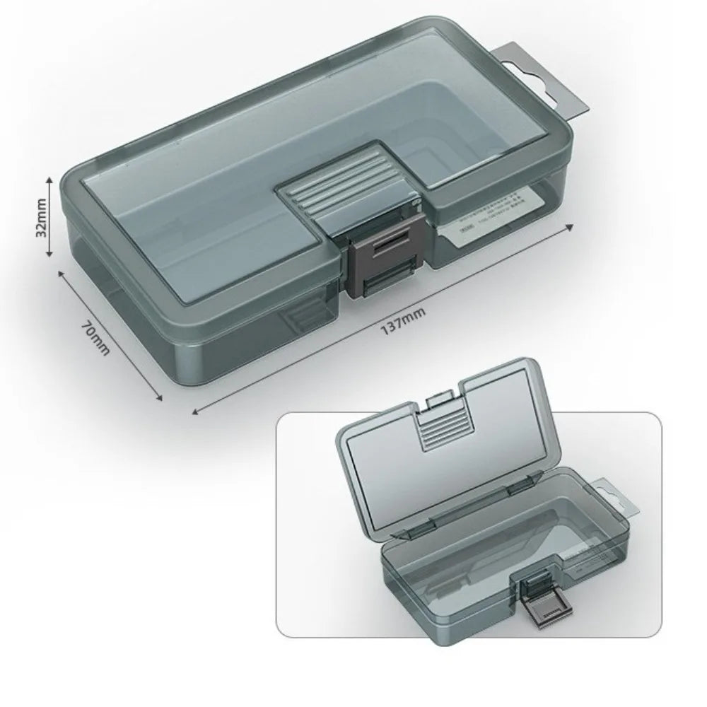 Transparent Plastic Parts Box with Removable Dividers