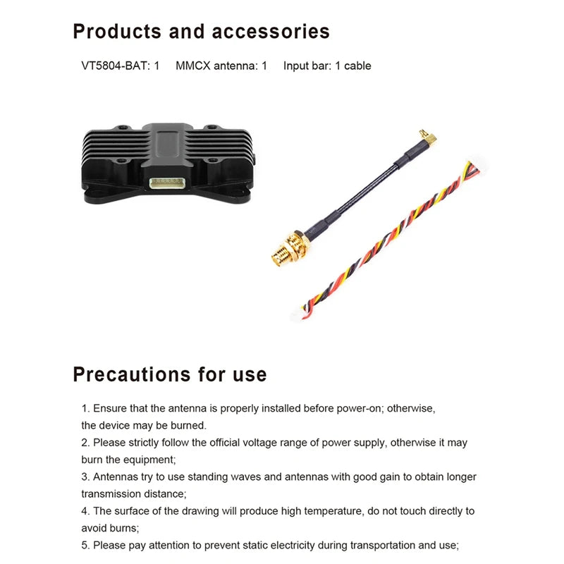 WISH 5.8G Image Transmission 2.5W 56CH 5.8Ghz VTX VT 5804-BAT Fixed Wing For RC Racing Drone Oasis Select