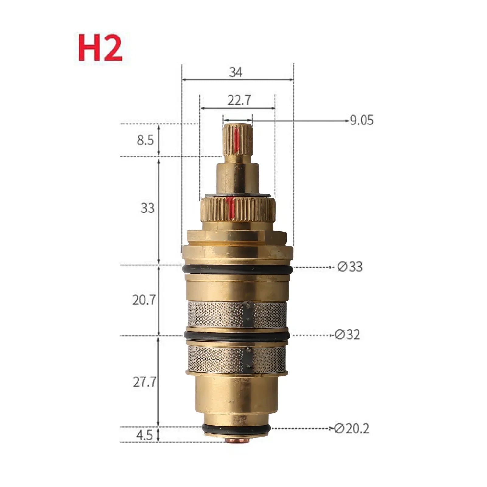 Brass Thermostatic Cartridge Temperature Control Valve Shower Bar Mixing Bathroom Accessories For Home Renovation High Quality Oasis Select H2 China Mainland