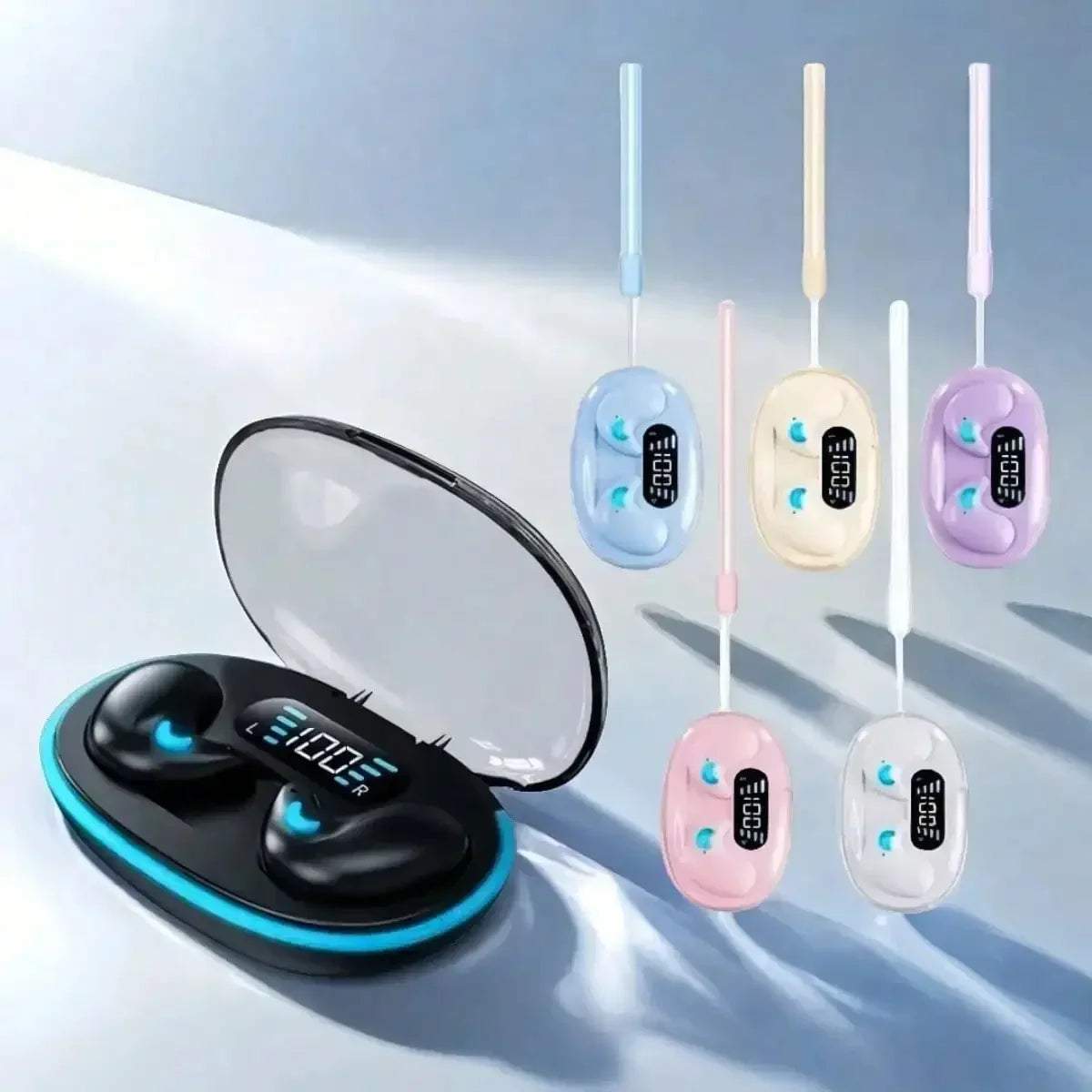 X55Pro Sleeping Bluetooth Earbuds Wireless Bluetooth Earphones Waterproof Hi-Fi Stereo Earpods with Mic Fro all smartphone Oasis Select