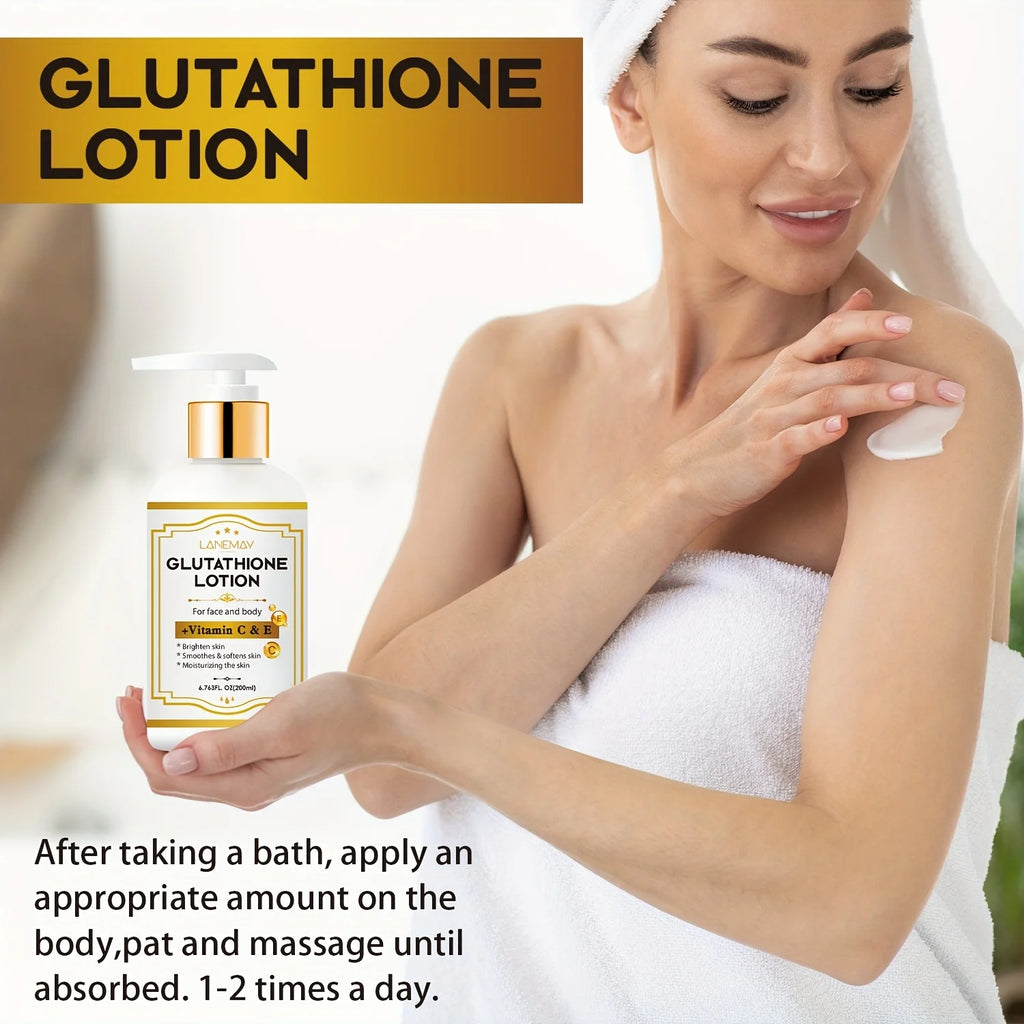 Glutathione Lotion Vitamin C & E – Brightening Body Moisturizer Body Brightening Lotion Oasis Select