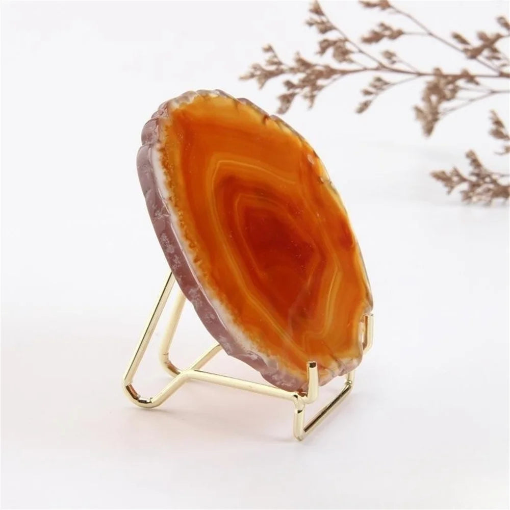1PCS Metal Arm Display Stand Easel For Gemstone Mineral Home Decor Minerals Fossils Rocks Geode Display Stands Crystals Holder Oasis Select