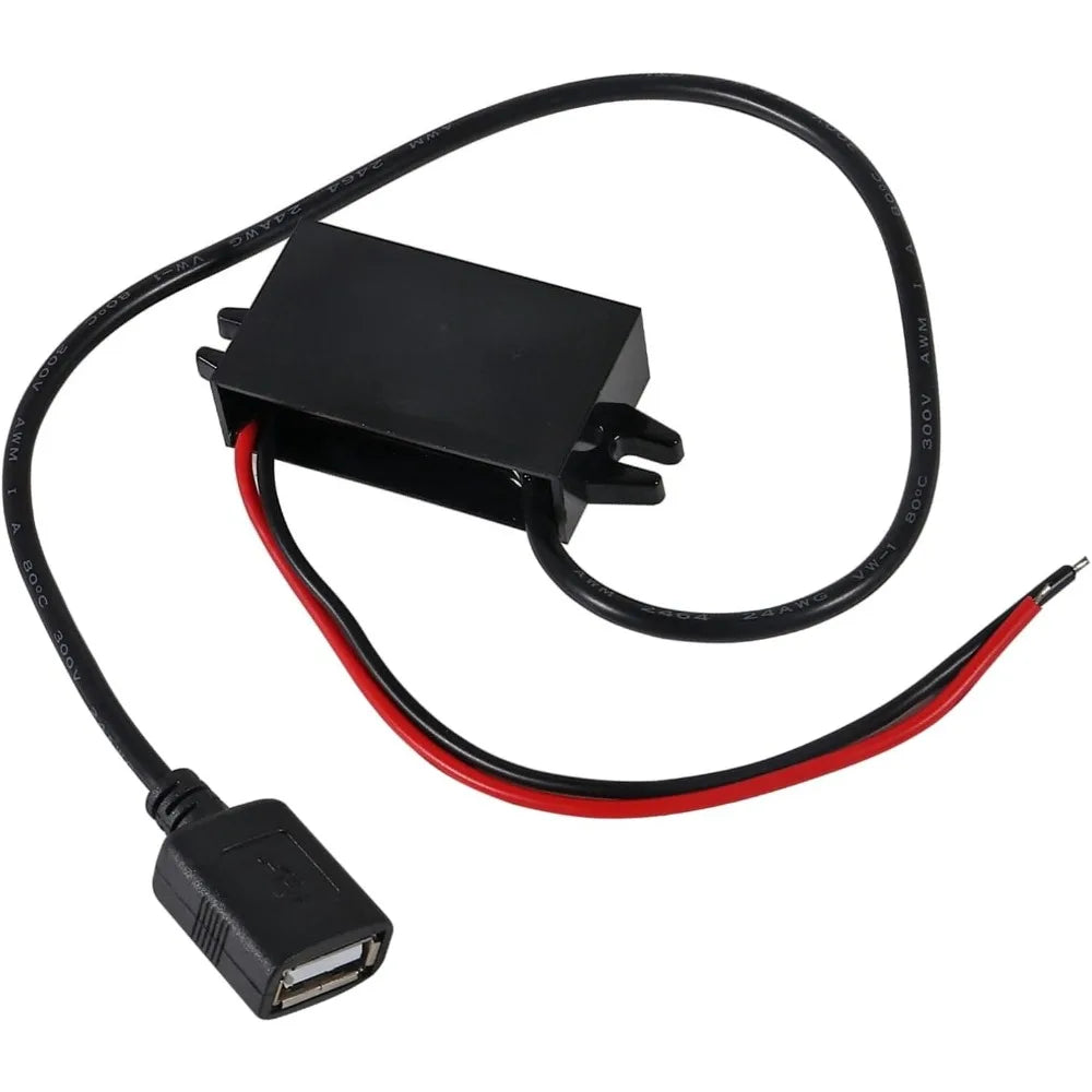 DC 12V Step Down To 5V Converter Buck Module USB Output Power Adapter USB Female Car Power Converter Regulator IP68 Waterproof Oasis Select