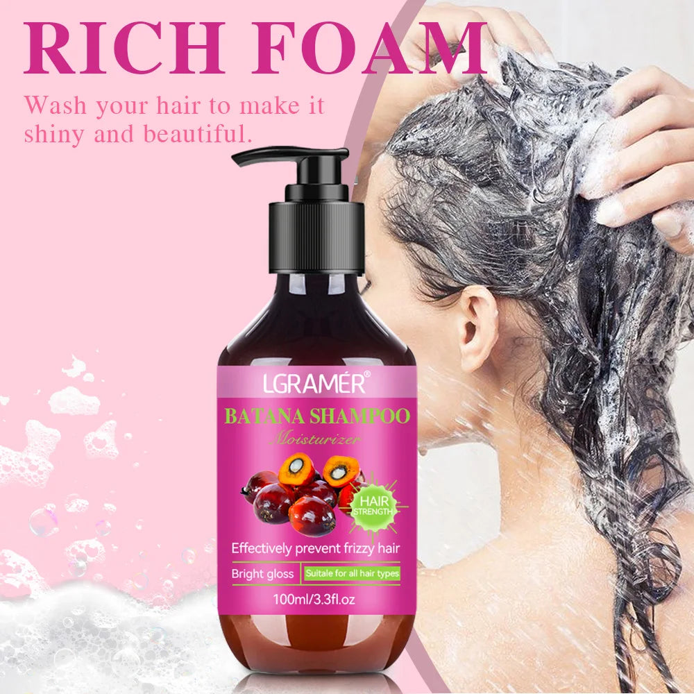 Batana Shampoo Controls Oil Removes Dandruff Relieves Itching Softens and Nourishes and Strengthens Hair Quality for Men Women Oasis Select