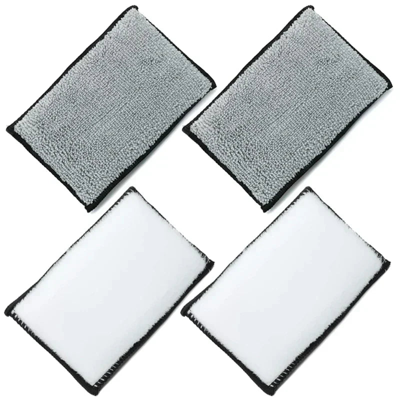 2-10Pcs Soft Double Side Microfiber Scrubbing Sponge Car Leather Cleaning Microfiber Towel Wax Sponge Auto Detailing Tools Oasis Select 4Pcs