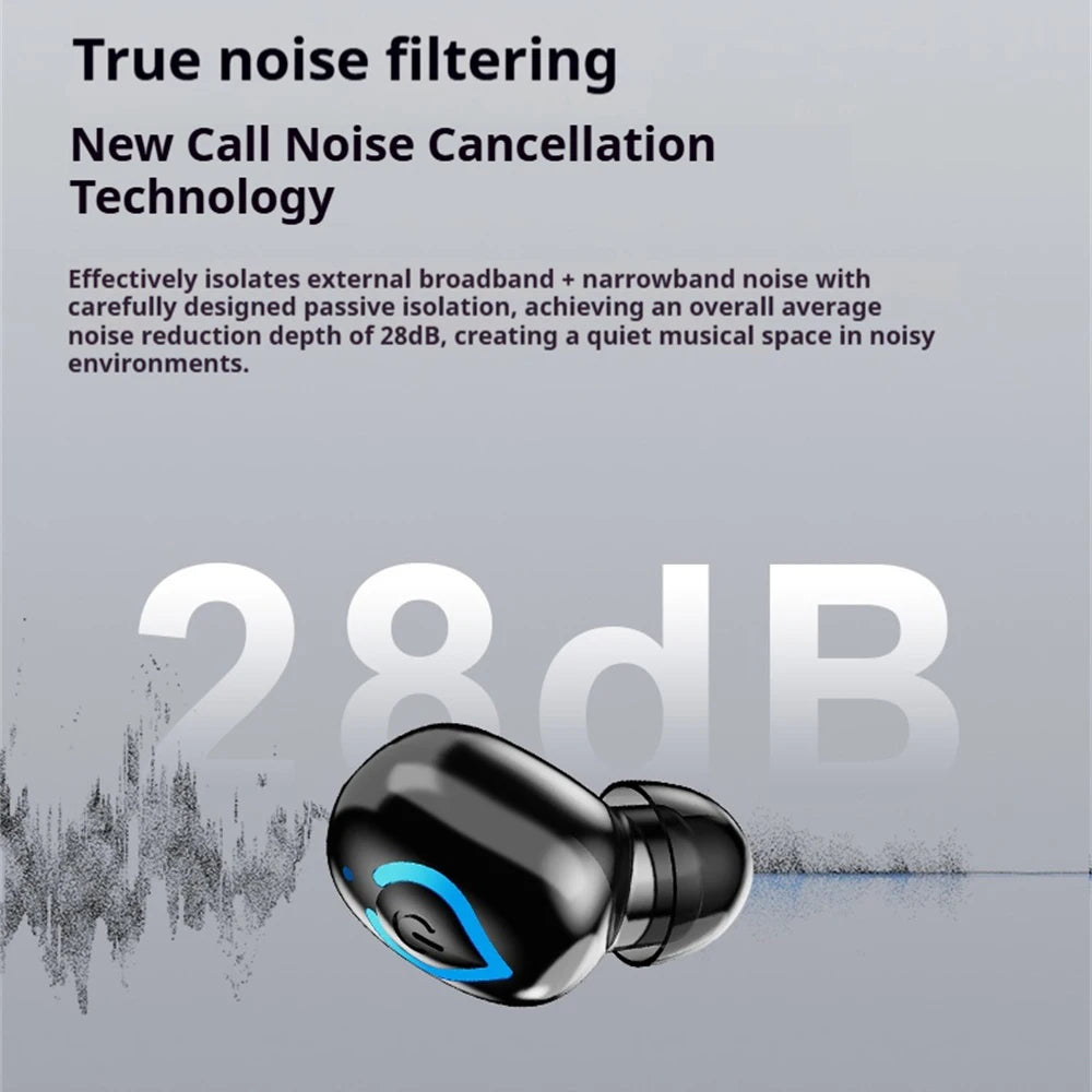 Mini Bluetooth Headset TWS Wireless Earphone Music Earpiece For Cellphones Headphone With Microphone In-Ear HD HiFi Stereo Lady Oasis Select