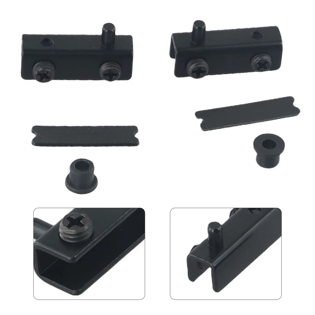 Glass Door Pivot Hinges – No-Drill Stainless Steel Clamps 2-Pack Glass Door Hinges Oasis Select