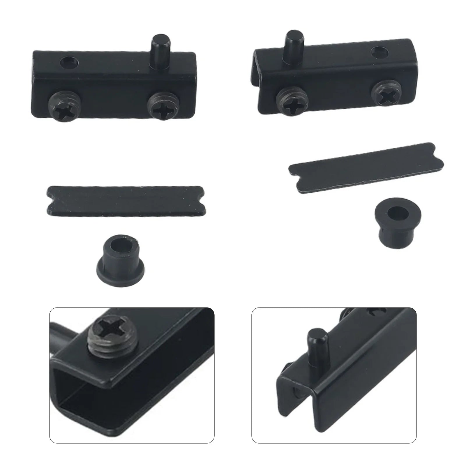 Glass Door Pivot Hinges – No-Drill Stainless Steel Clamps 2-Pack Glass Door Hinges Oasis Select