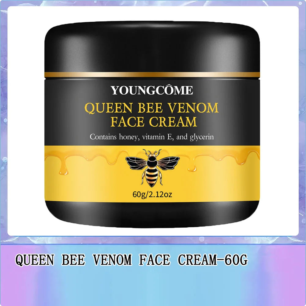 Queen Bee Venom Anti-Aging Face Cream - Collagen Boost & Deep Hydration, Wrinkle Reduction, Day/Night Moisturizer for All Skin Oasis Select 60G-1PCS