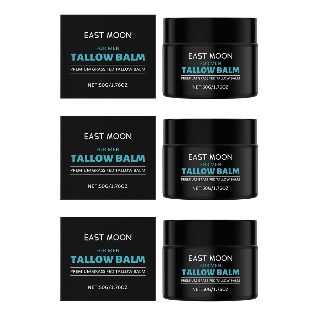 Men's Tallow Balm Firming Fade Fine Lines Anti Wrinkle Moisturizing Non-Greasy Brighten Skin Facial Care Skin Face Cream Oasis Select 3 x 50g Boxed