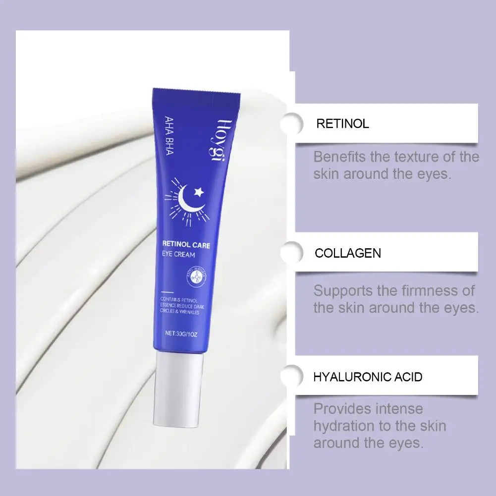 30g Hoygi Retinol Care Eye Cream with AHA BHA -Reduces Dark Circles & Wrinkles Retinol Essence Eye Treatment for All Skin Types Oasis Select