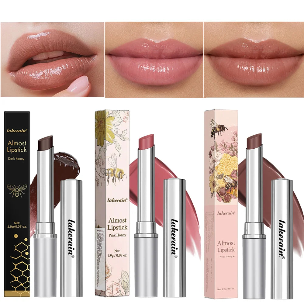 Honey Lipstick Long Lasting Moisturizing Natural Lip Plumper Makeup Lip Plumping Gloss Cosmetics Exfoliating for Lip Oasis Select 3Colors