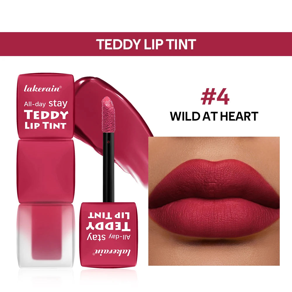 Teddy Tint Lip Stain – 12H Matte Waterproof Long-Lasting Gloss