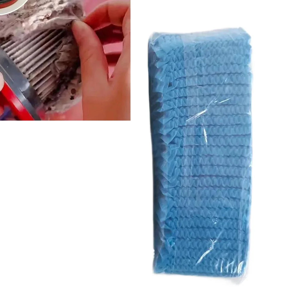100PCS Blue Nonwoven Fabric Filter Cover For Vacuum Cleaner Dust Proof Breathable Mesh Replacement Parts Home Cleaning Supplies Oasis Select