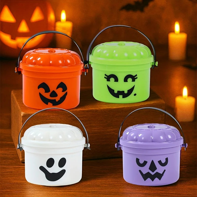 12-piece Halloween mini plastic gift set, various pumpkin face storage containers, "Trick or Treat", home decoration Oasis Select
