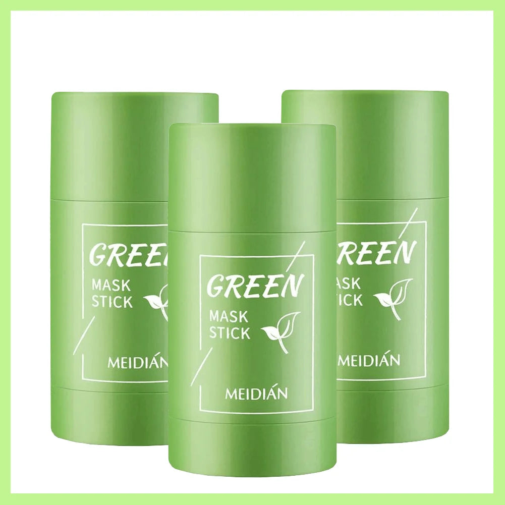 40g Green Tea Cleansing Stick Mask Shrink Pores Deep Blackhead Remover Facial Cleansing Moisturizing Mask Skin Care Oasis Select C