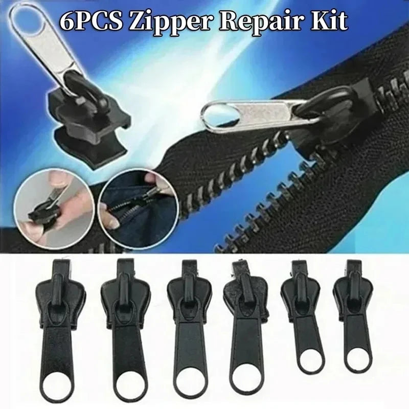 6-30Pcs New Instant Zipper Universal Instant Fix Zipper Repair Kit Replacement Zip Slider Teeth Rescue New Design for DIY Sew Oasis Select