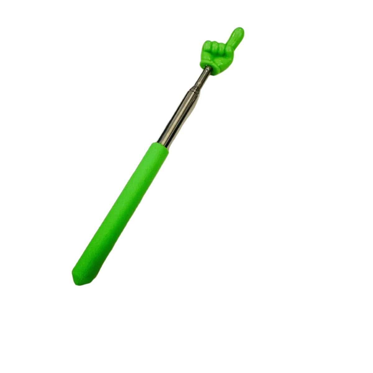 Retractable Teacher Pointer Finger Design StainlessSteel Telescopic School Teaching Pointer Stick Teacher Supplies For Classroom Oasis Select B3-green