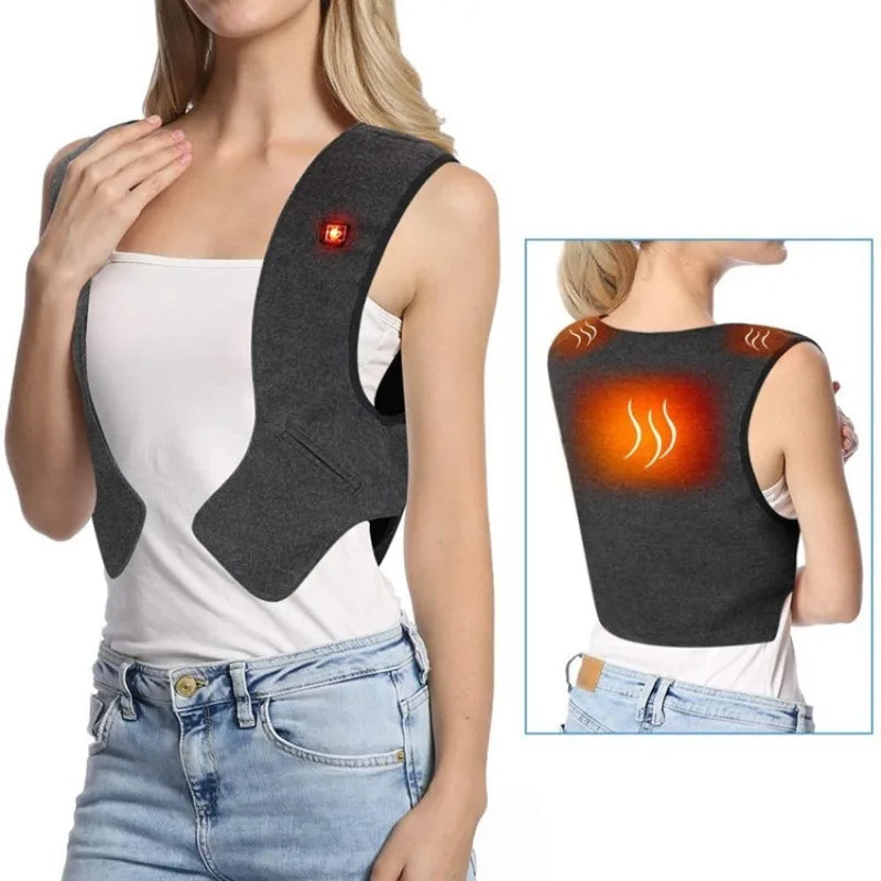 Electric Heated Jackets Winter Heated Vest for Men Women Graphene Heat Coat USB Heating Padded Jacket Keep Warm Vest Oasis Select