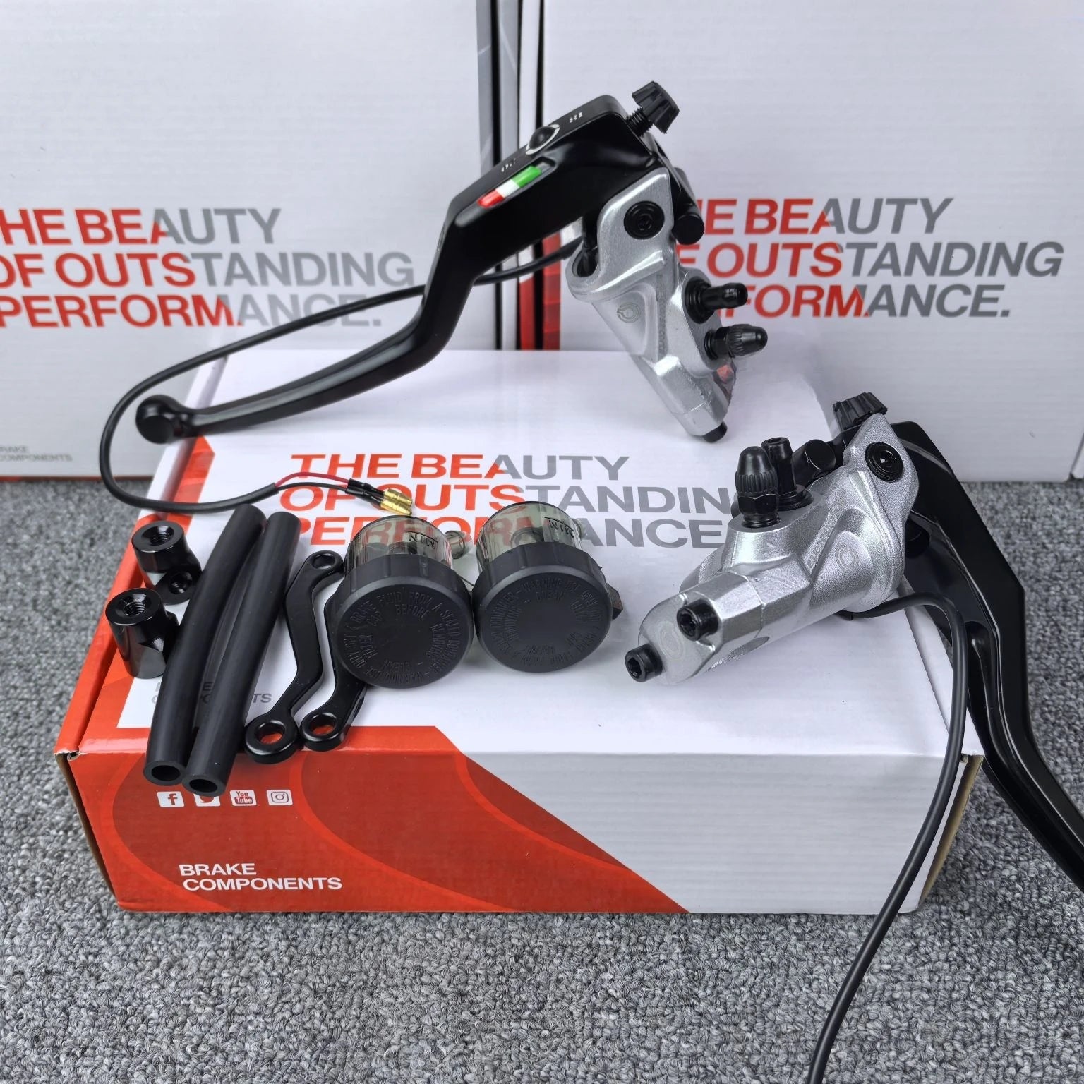 Motorcycle electric motorcycle brake modification direct push up pump CNC18MM piston factory team GP pump for 22MM handlebar Oasis Select 19RCS a pair 4