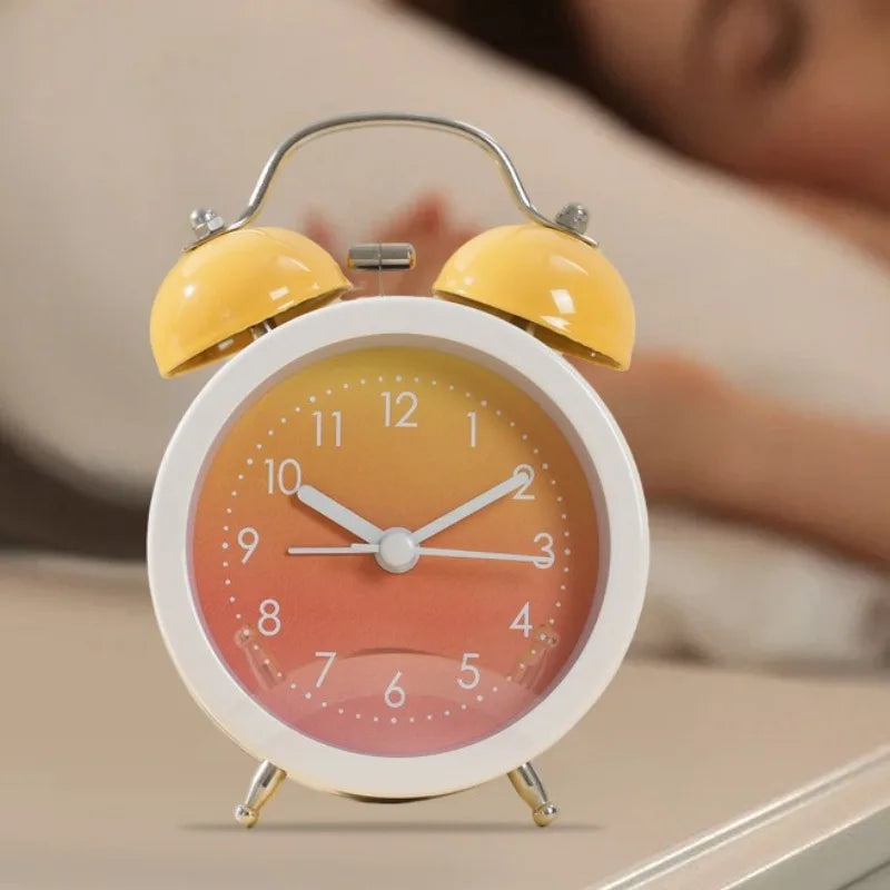 High Appearance Desktop Clock Ins for Elementary School Alarm Clock Girls Ornament Children Wake-up Tool Gradient Oasis Select