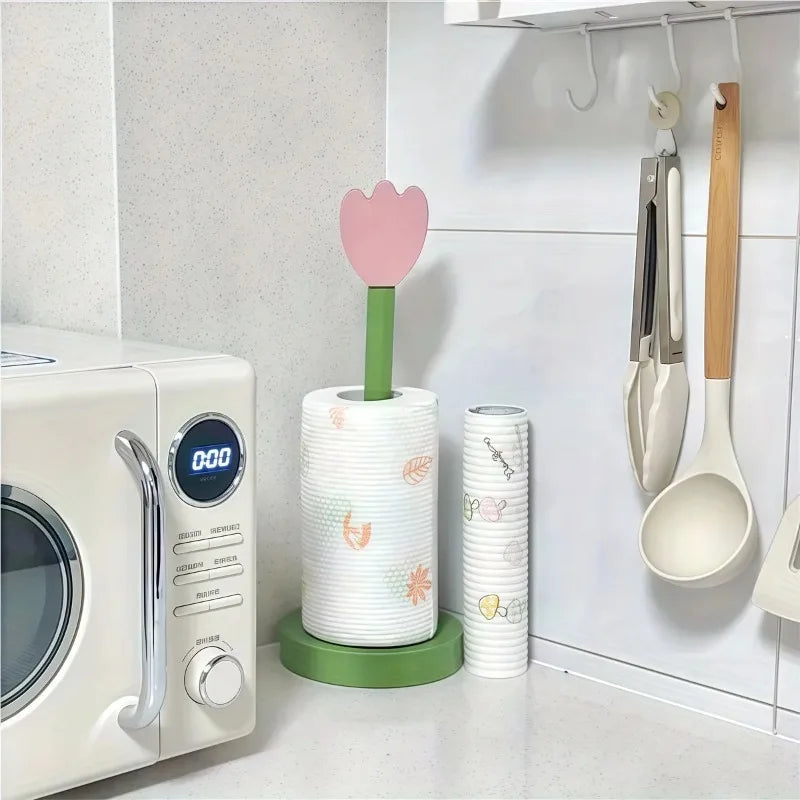 Bathroom Tissue Vertical Stand Paper Towel Storage Holder Wood Paper Towel TulipHolder Kitchen Roll Paper Towel Holder Oasis Select