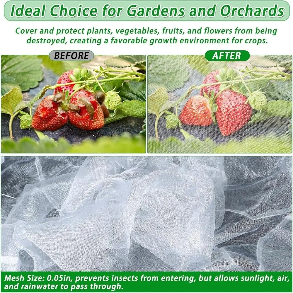 Garden Insect & Bird Protection Net | Breathable Barrier Mesh
